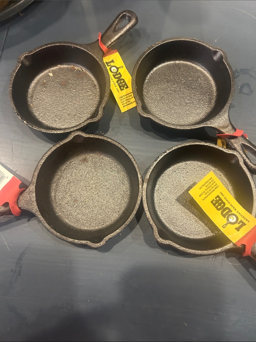 Lodge Cast Iron Mini Skillet - Black (Set of 4)